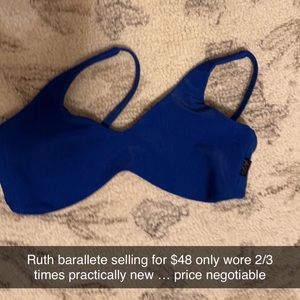 A ruby blue shaded cute sports bra that can also be great as a swim top.